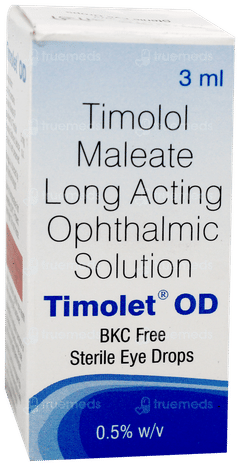 Timolet Od Bkc Free Eye Drops 3Ml