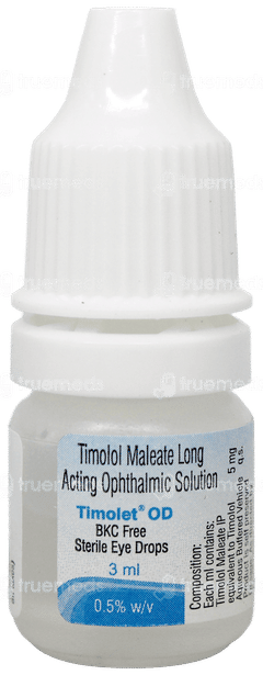 Timolet Od Bkc Free Eye Drops 3Ml