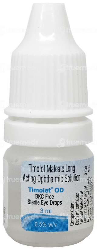 Timolet Od Bkc Free Eye Drops 3Ml