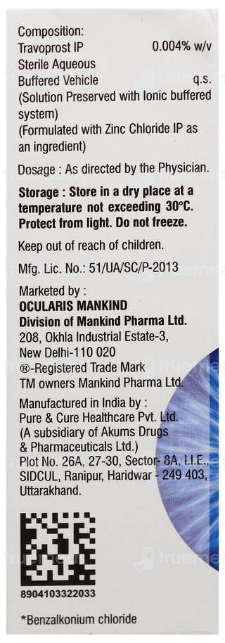 Travopure Bak Free Eye Drops 3Ml