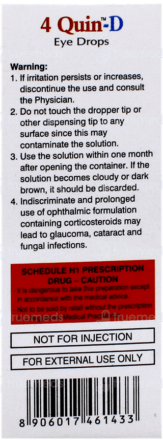 4 Quin D Bak Free Eye Drops 5Ml