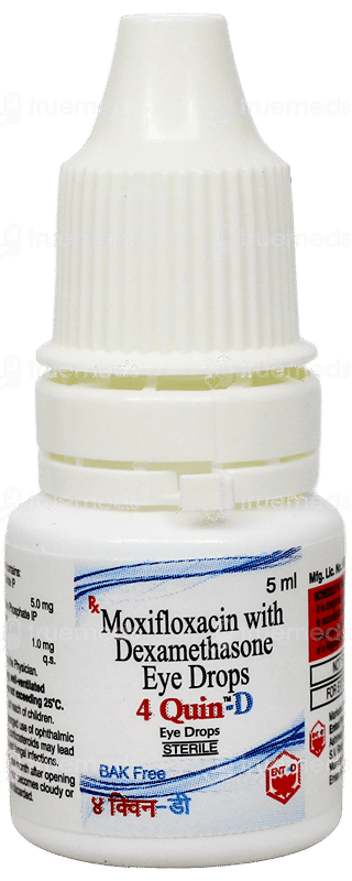 4 Quin D Bak Free Eye Drops 5Ml
