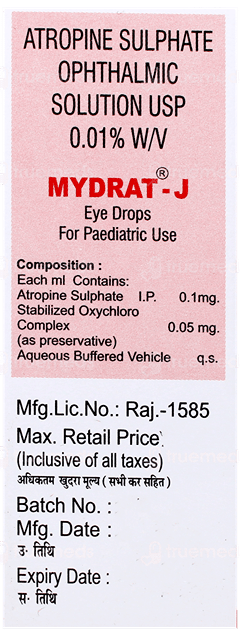 Mydrat J Bak Free Eye Drops 5Ml