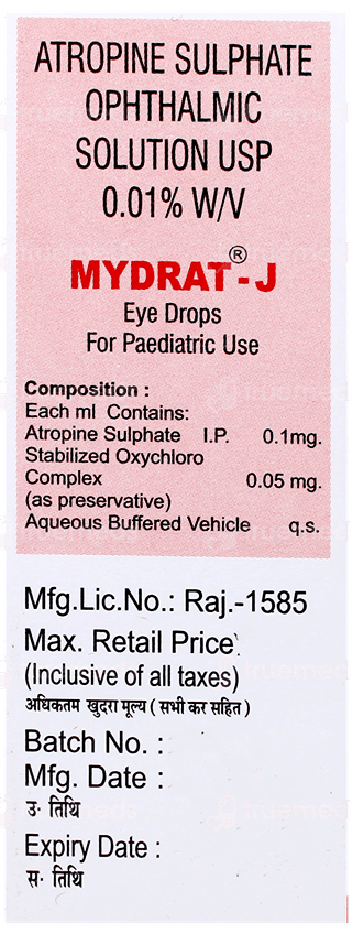 Mydrat J Bak Free Eye Drops 5Ml