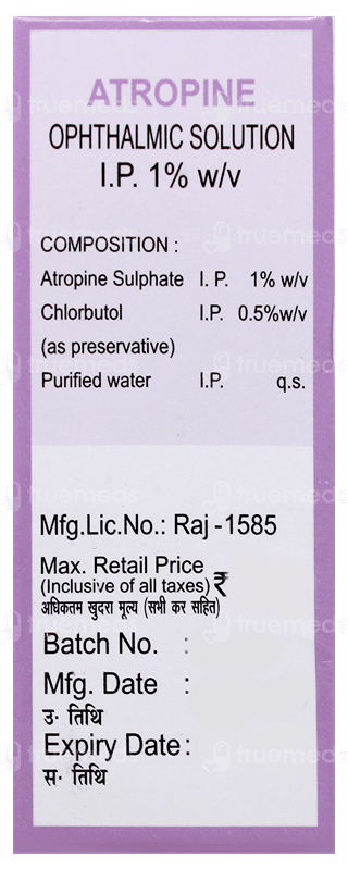 Atropine Bak Free Ophthalmic Solution 10Ml