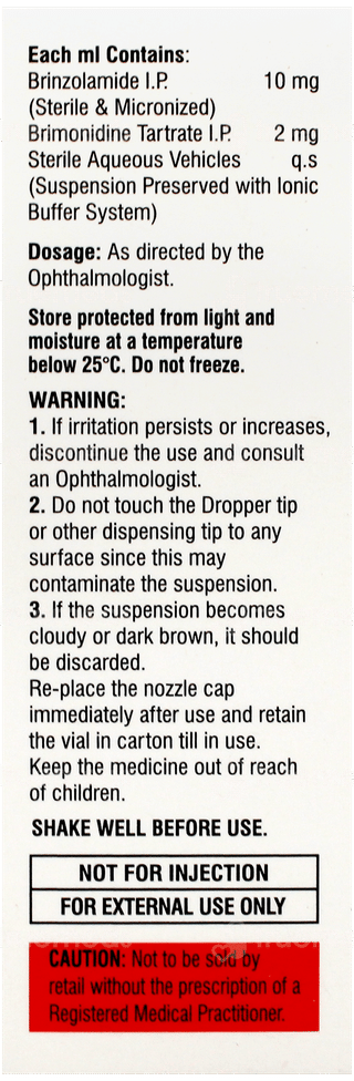 Brinzemic B Bak Free Eye Drops 5Ml