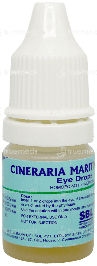 Sbl Cineraria Maritima 10% Eye Drops 5Ml