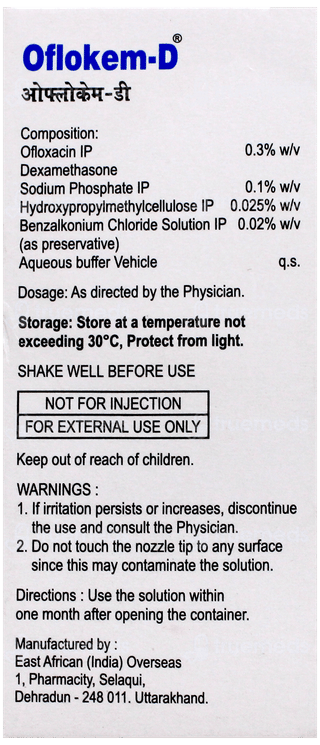 Oflokem D Eye/Ear Drops 10Ml