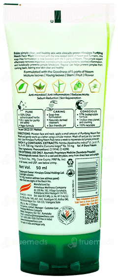 Himalaya Purifying Neem Face Wash 50ml Himalaya Purifying Neem Face Wash 50ml