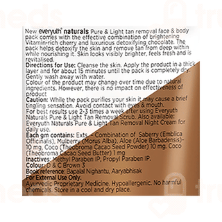 Everyuth Naturals Pure And Light Tan Removal Chocolate Cherry Pack 50 GM
