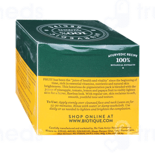 Bio Fruit Whitening And Tan Removal Face Pack 75 Gm
