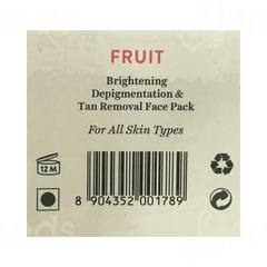 Biotique Biotique Fruit Brightening Depigmentation And Tan Removal Face Pack 75 Gm