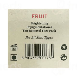 Biotique Biotique Fruit Brightening Depigmentation And Tan Removal Face Pack 75 Gm