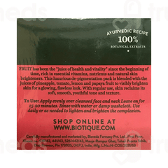 Biotique Biotique Fruit Brightening Depigmentation And Tan Removal Face Pack 75 Gm