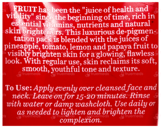 Biotique Fruit Brightening Depigmentation & Tan Removal Face Pack 100Ml