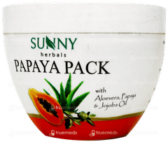 Baksons Sunny Herbals Papaya Pack With Aloevera And Papaya Jojoba Oil 150Gm