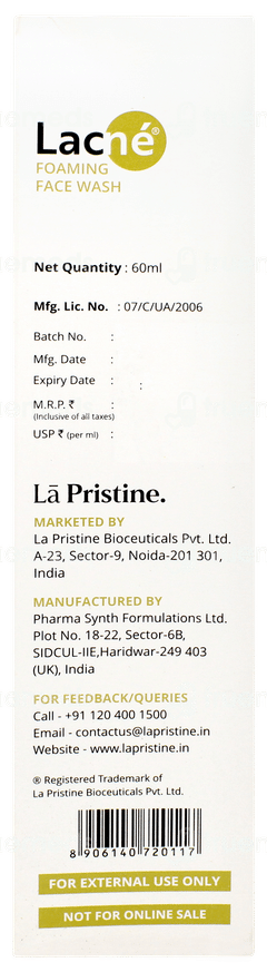 Lacne Foaming Face Wash 60ml Lacne Foaming Face Wash 60ml