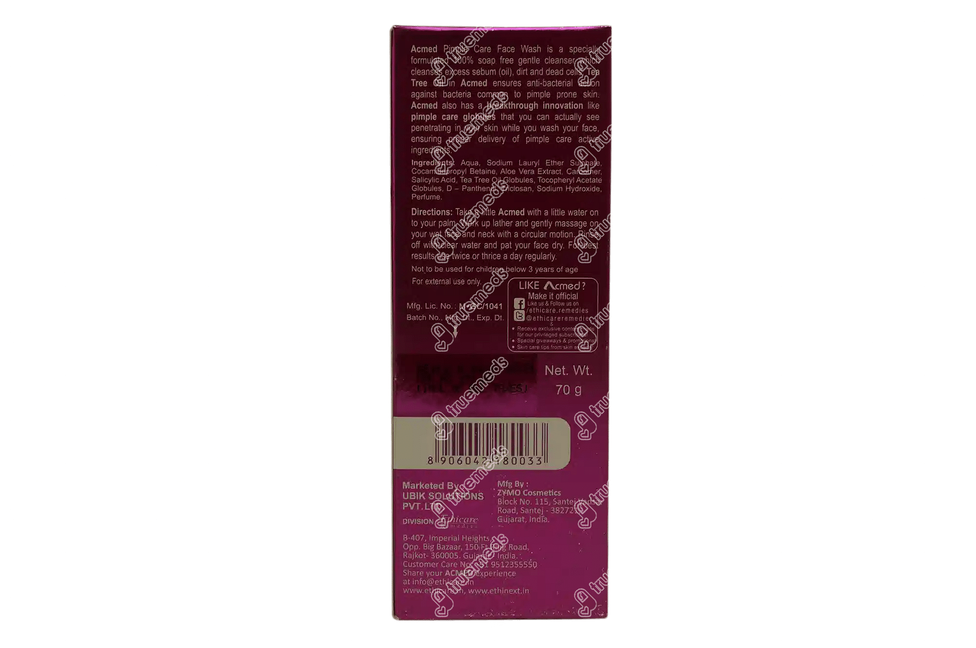 acmed-facewash-70-gm-uses-side-effects-dosage-price-truemeds