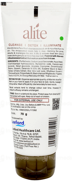 Alite Anti Acne Charcoal Face Wash 70gm