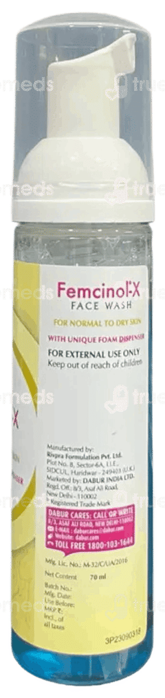 Femcinol X Face Wash 70Ml