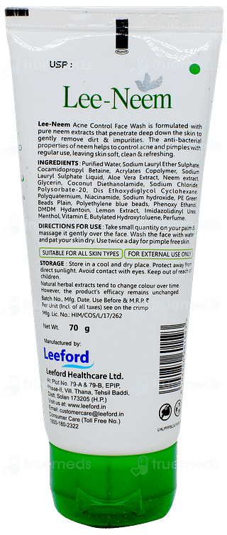 Lee Neem Acne Control Face Wash 70gm