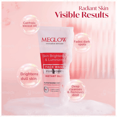 Meglow Instant Glow Skin Brightening & Luminizing Face Wash 70Gm