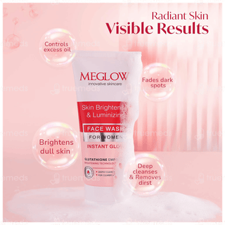Meglow Instant Glow Skin Brightening & Luminizing Face Wash 70Gm