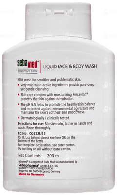 Sebamed Liquid Face & Body Wash 200ml