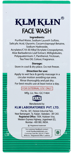 Klm Klin Face Wash 100ml