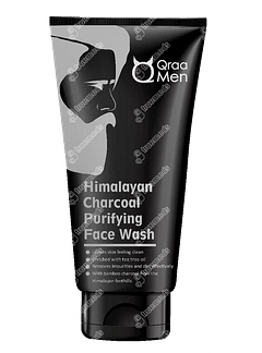 Qraa Men Himalayan Charcoal Purifying Face Wash 100gm
