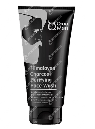 Qraa Men Himalayan Activated Bamboo Charcoal Purifying Face Wash For Deep Cleansing  100 GM