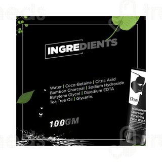 Qraa Men Himalayan Charcoal Purifying Face Wash 100gm