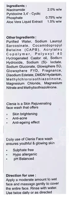 Clenia Skin Rejuvenating Face Wash 100Gm