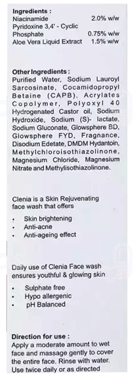 Clenia Skin Rejuvenating Face Wash 100Gm