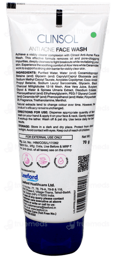 Clinsol Anti Acne Face Wash 70Gm