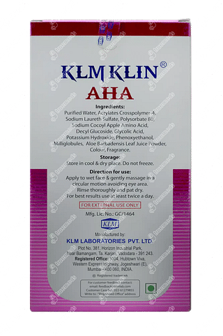 Klm Klin Aha Face Wash Gel 150 ML