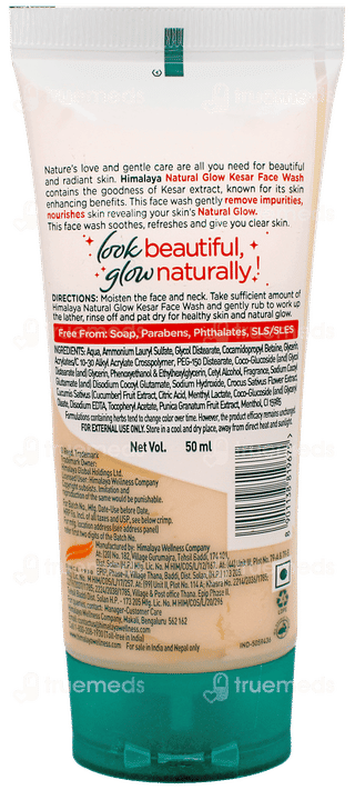 Himalaya Natural Glow Kesar Face Wash 50Ml