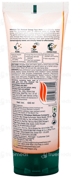 Himalaya Tan Removal Orange Face Wash 100ml