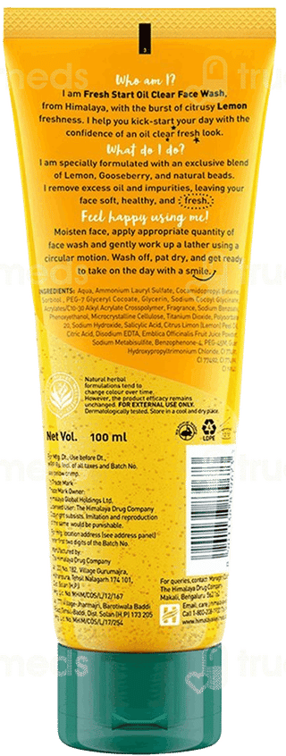 Himalaya Fresh Start Oil Clear Lemon Face Wash 100Ml