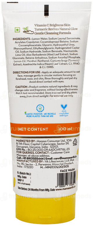 Mamaearth Vitamin C Face Wash 100Ml