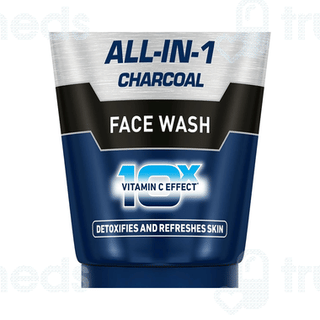Nivea Men All In 1 Charcoal To Detoxify & Refresh Skin With 10x Vitamin C Effect Face Wash 50gm