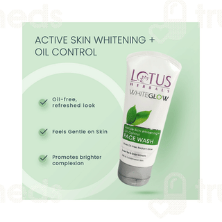 Lotus Herbals Whiteglow Active Skin Whitening Oil Control Face Wash 100 GM