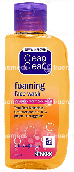 Clean And Clear Foaming Face Wash 50ml Clean And Clear Foaming Face Wash 50ml