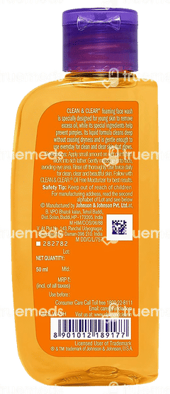 Clean And Clear Foaming Face Wash 50ml