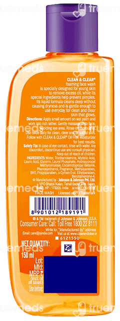 Clean & Clear Foaming Face Wash 150ml