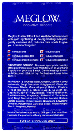Meglow Instant Glow Men Facewash 70gm