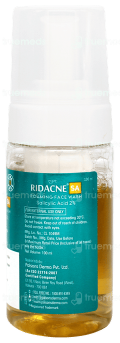 Ridacne Sa Foaming Face Wash 100ml