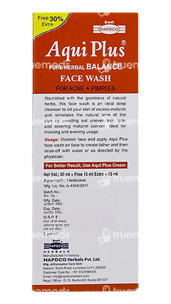 Hapdco Aqui Plus Face Wash 50ml