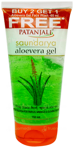 Patanjali Saundarya Aloe Vera Gel 150ml Buy 2 Get 1 Free Saundarya Face Wash 60gm Patanjali Saundarya Aloe Vera Gel 150ml Buy 2 Get 1 Free Saundarya Face Wash 60gm
