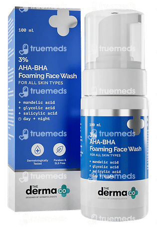 The Derma Co 3 Aha Bha Foaming Face Wash 100 Ml - Uses, Side Effects ...